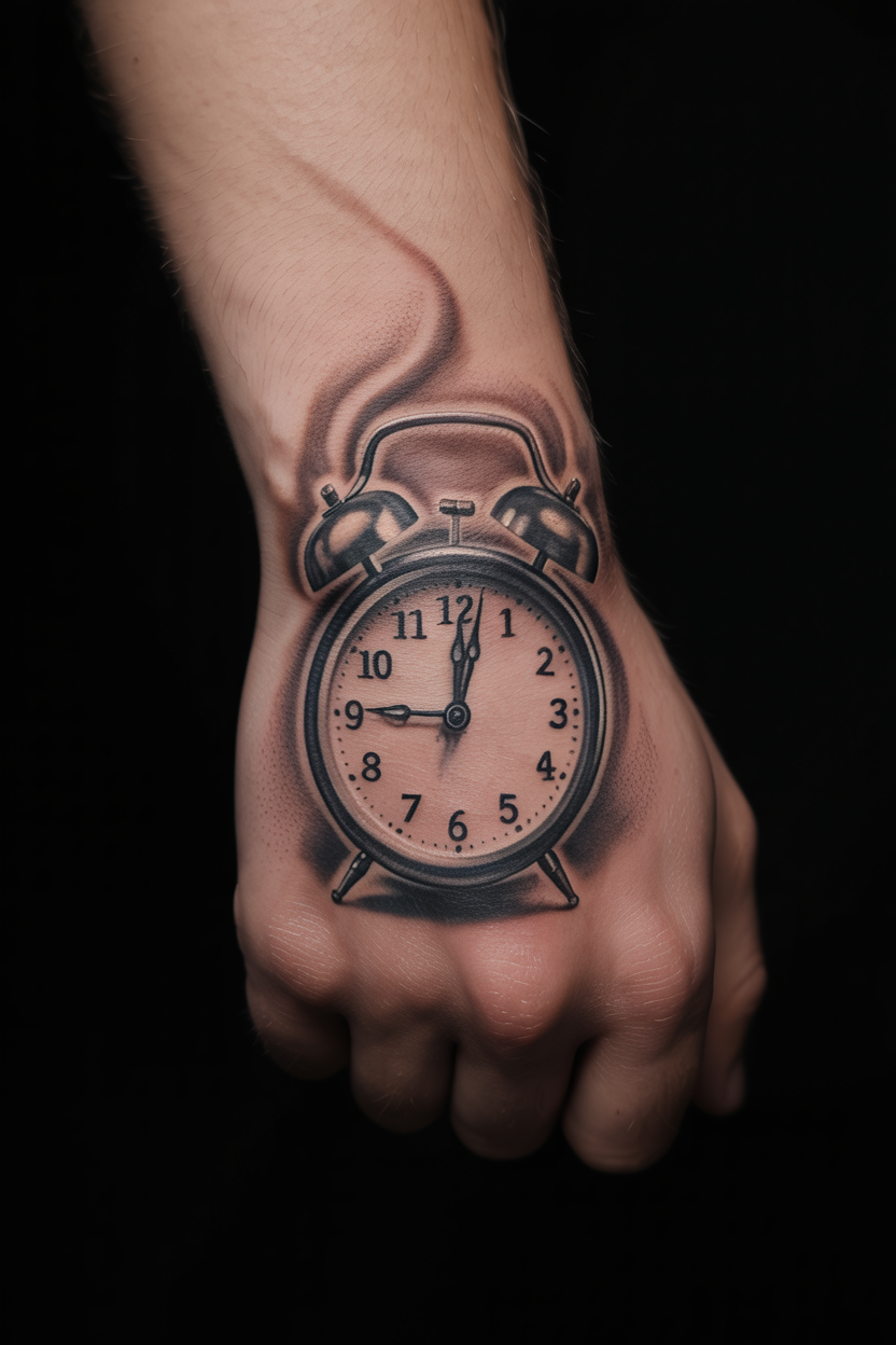 Alarm Clock Tattoo 2