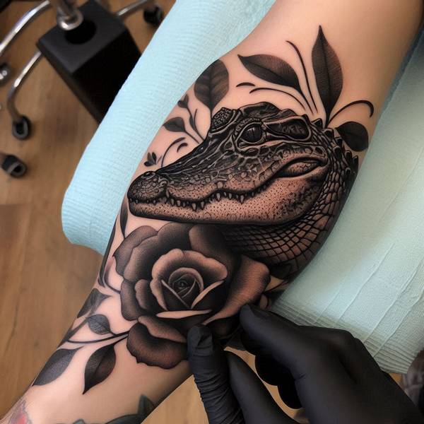 15 Powerful Alligator Tattoo Ideas To Entertain Your Morbid Curiosity 2 Alligator Head Tattoo 10b37