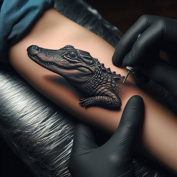 15 Powerful Alligator Tattoo Ideas To Entertain Your Morbid Curiosity 3 Alligator Head Tattoo 2df8a