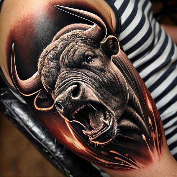 23 Invincible Bull Tattoo Ideas To Obliterate Your Fears And Worries 10 Angry Bull Tattoo 16a2a