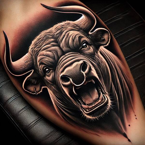 23 Invincible Bull Tattoo Ideas To Obliterate Your Fears And Worries 11 Angry Bull Tattoo 26f96