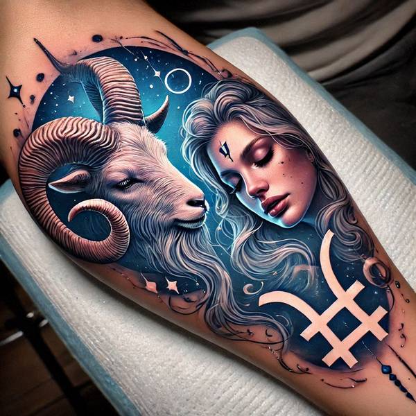 23 Alluring Aries Tattoo Ideas 19 Aquarius Aries Tattooe24c