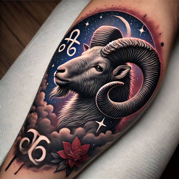 23 Alluring Aries Tattoo Ideas 22 Aries Capricorn Tattoo37ab