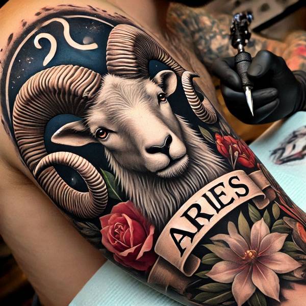 23 Alluring Aries Tattoo Ideas 15 Aries Horoscope Tattoob24b