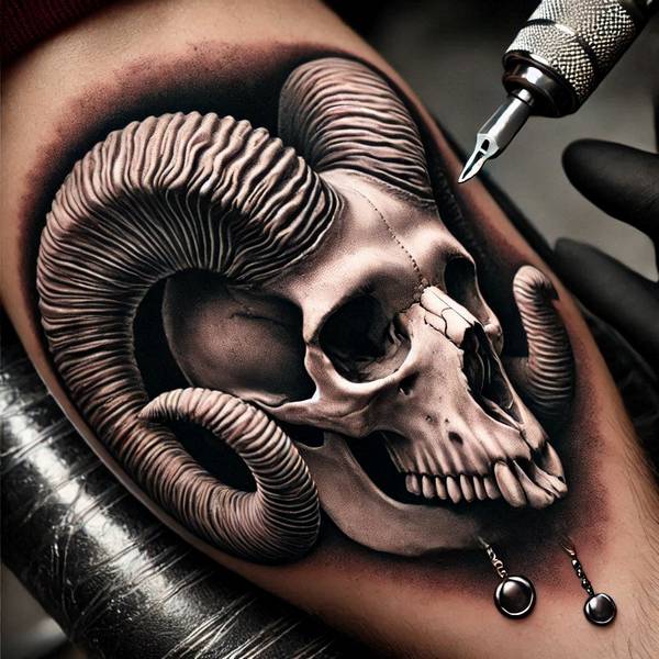 23 Alluring Aries Tattoo Ideas 23 Aries Skull Tattoocb0f