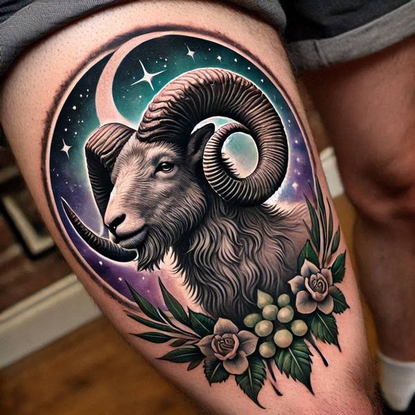 23 Alluring Aries Tattoo Ideas 24 Aries Thigh Tattoof0e4