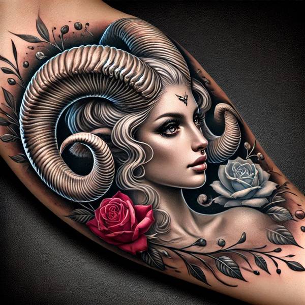 23 Alluring Aries Tattoo Ideas 16 Beautiful Aries Goddess Tattoo1a3a