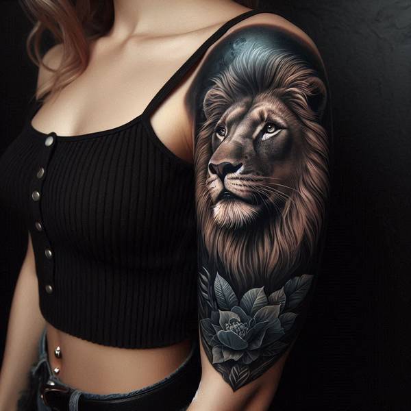 42 Creative Lion Tattoo Ideas 42 Black Lion Tattoo15fe