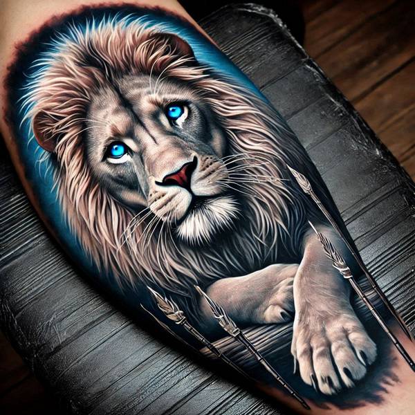 42 Creative Lion Tattoo Ideas 35 Blue Eyed Lion Tattoodc64