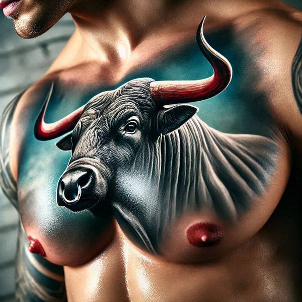 23 Invincible Bull Tattoo Ideas To Obliterate Your Fears And Worries 22 Bull Chest Tattoo 2b197