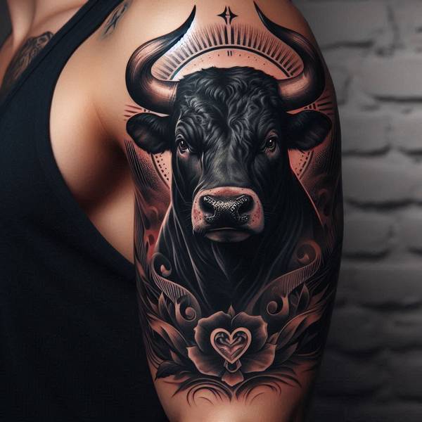 23 Invincible Bull Tattoo Ideas To Obliterate Your Fears And Worries 26 Bull Face Tattoo1143