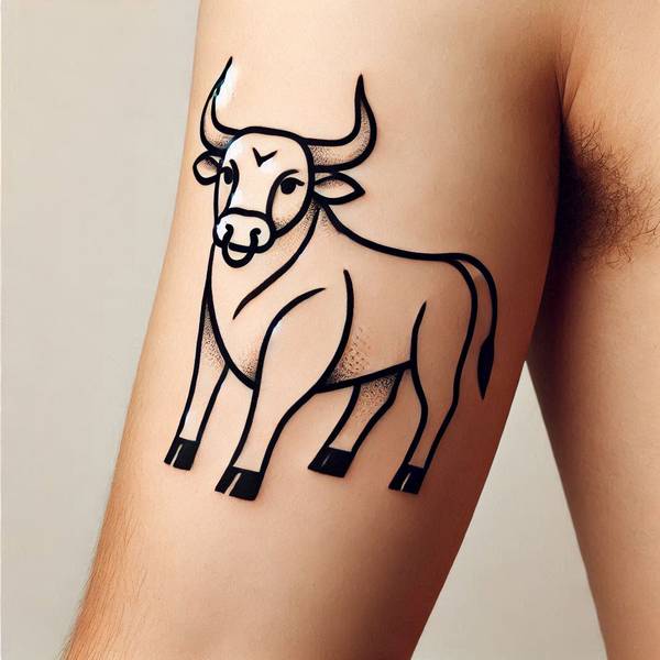 23 Invincible Bull Tattoo Ideas To Obliterate Your Fears And Worries 29 Bull Outline Tattoob739