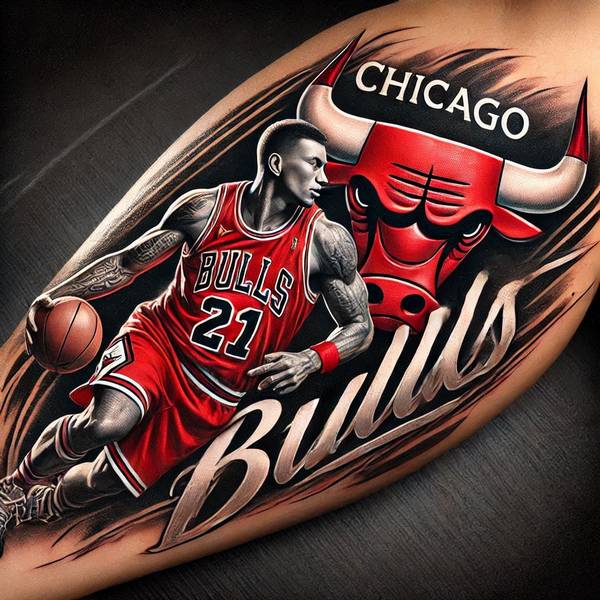 23 Invincible Bull Tattoo Ideas To Obliterate Your Fears And Worries 7 Chicago Bulls Tattoo 2837e