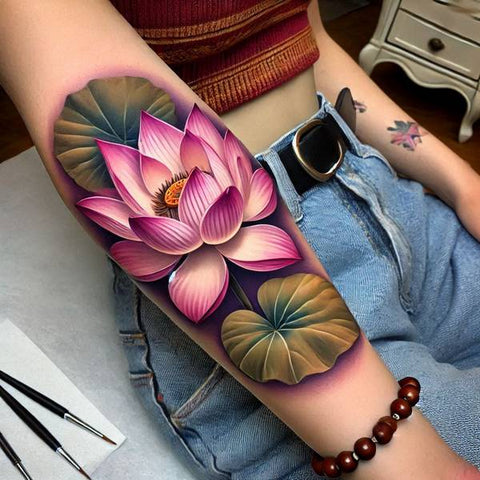 28 Refreshing Lotus Flower Tattoo Ideas 8