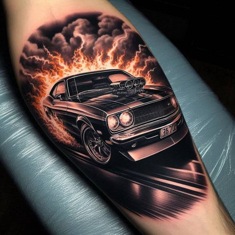 14 Charming Car Tattoo Ideas 12