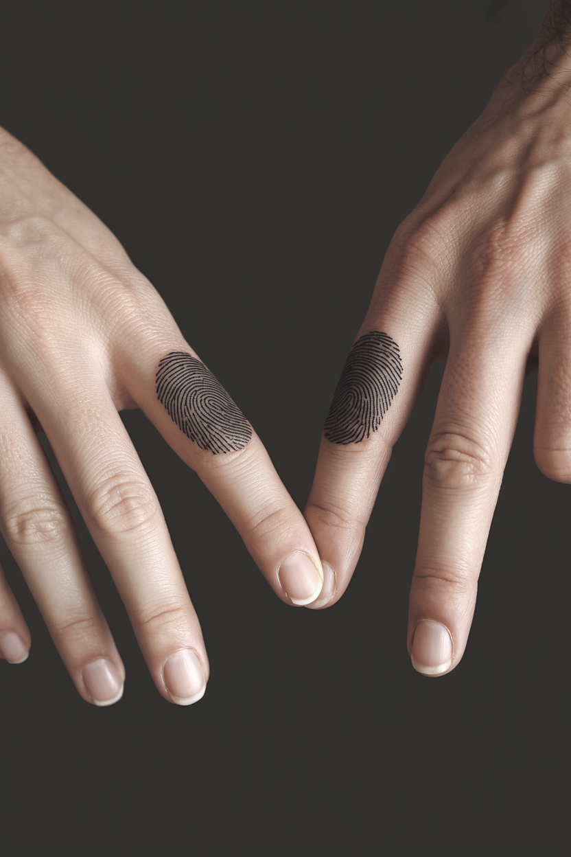 11 Unique Fingerprint Tattoo Ideas 8 Couple Fingerprint Tattoo