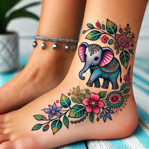 31 Graceful Elephant Tattoo Ideas To Crush Your Fears And Worries Into Dust 10 Cute Elephant Tattoo101b