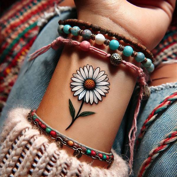 21 Delightful Daisy Tattoo Ideas 10 Daisy Tattoo On Wristce5a