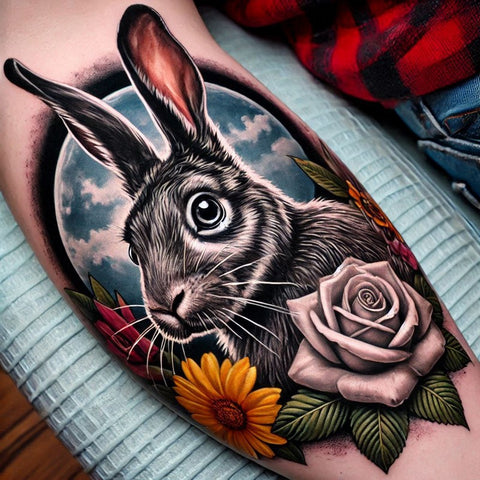 28 Rabbit Tattoo Ideas To Immerse Yourself In Nature 23