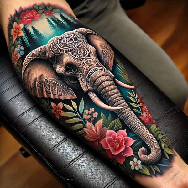 31 Graceful Elephant Tattoo Ideas To Crush Your Fears And Worries Into Dust 32 Elephant Tattoo On Forearm39fc