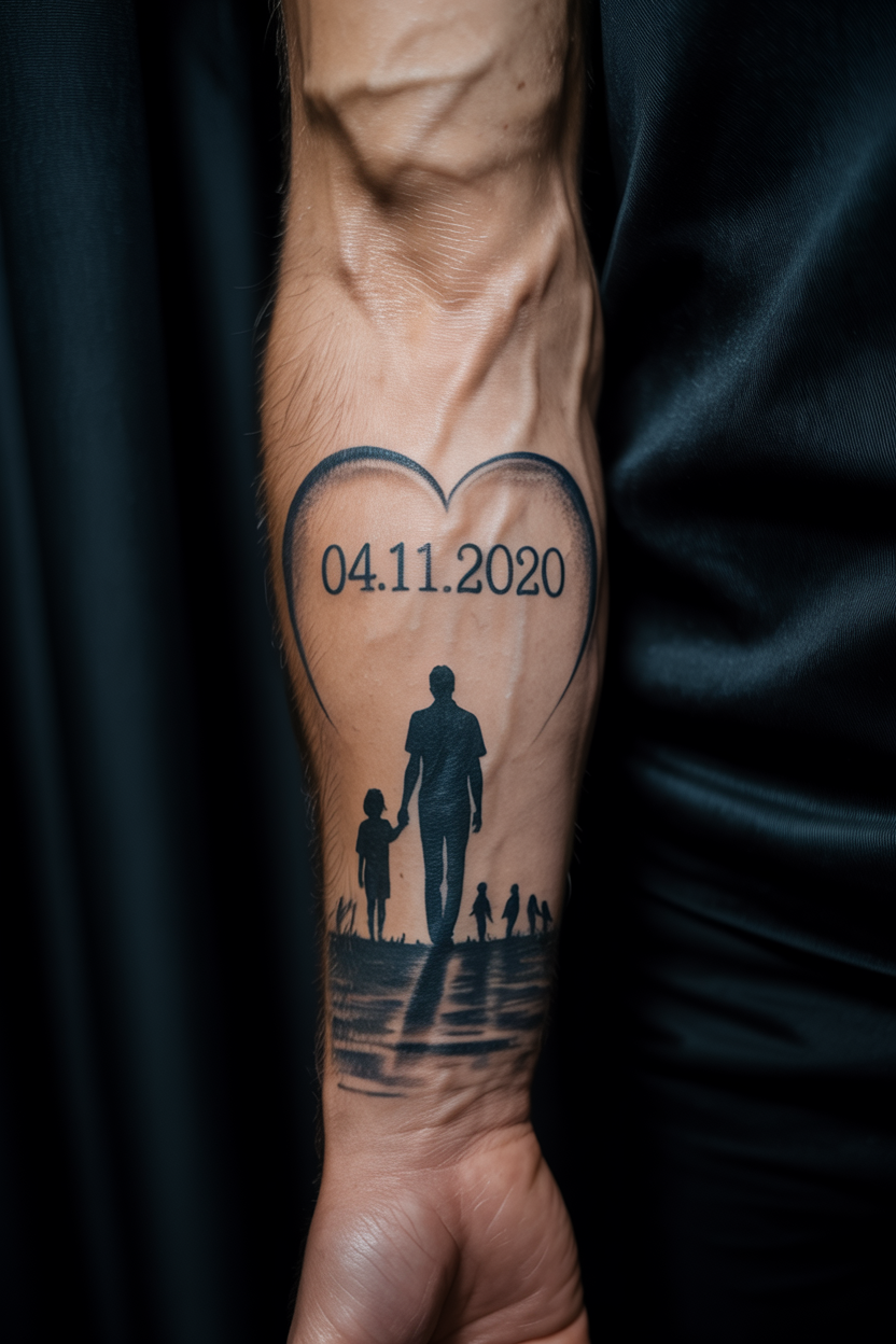 Father And Son Memorial Tattoo