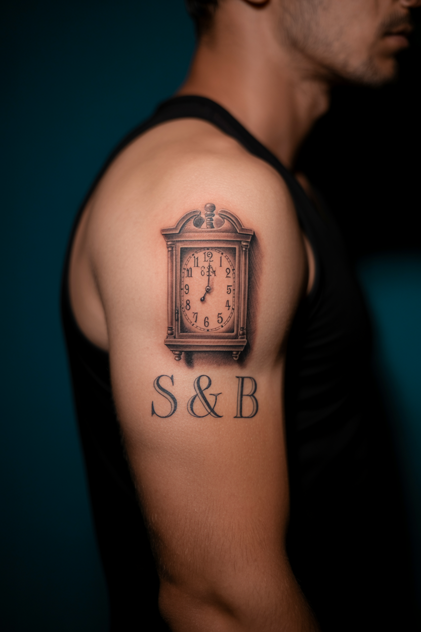 Grandfather Clock Tattoo 2 1