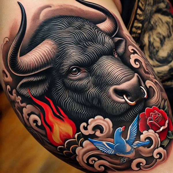 23 Invincible Bull Tattoo Ideas To Obliterate Your Fears And Worries 28 Japanese Bull Tattoo 23ead