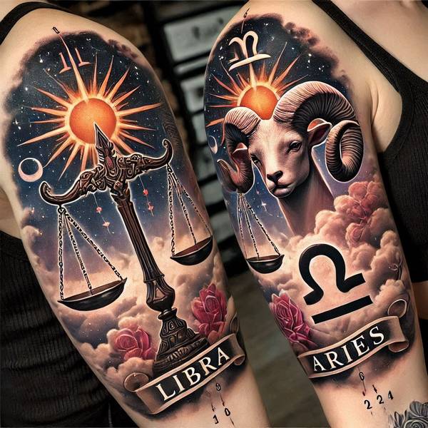 23 Alluring Aries Tattoo Ideas 13 Libra And Aries Tattood654