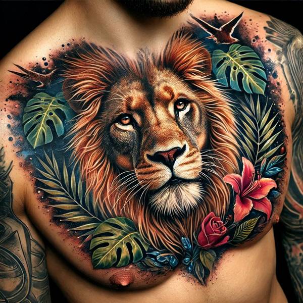 42 Creative Lion Tattoo Ideas 4 Lion Chest Tattoo 3f7c0f19 b97e 47bc a7f2 35f5d612f1c785ea