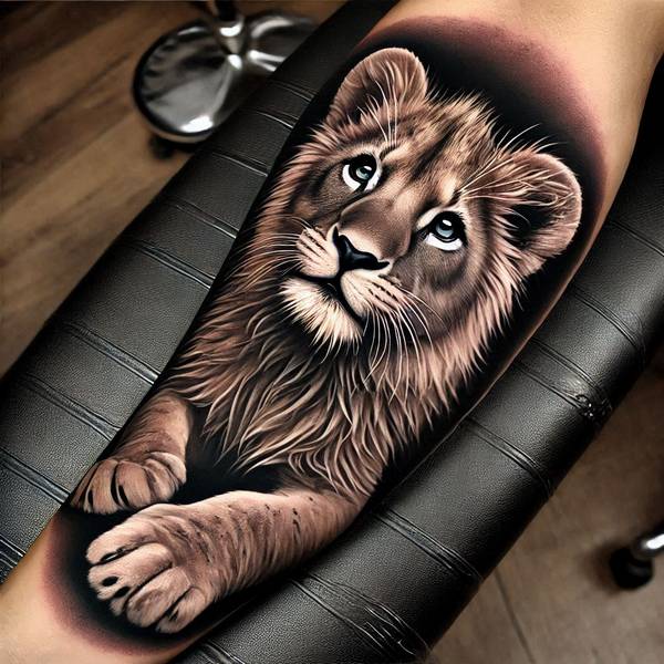 42 Creative Lion Tattoo Ideas 9 Lion Cub Tattoo77d4
