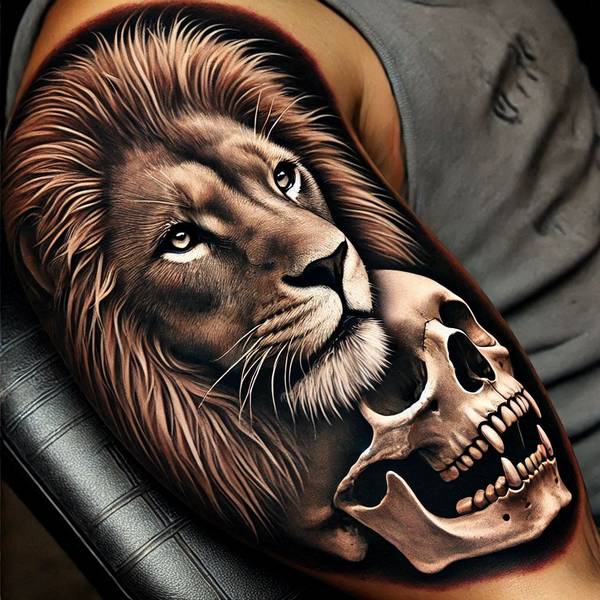 42 Creative Lion Tattoo Ideas 22 Lion Skull Tattoo75d6