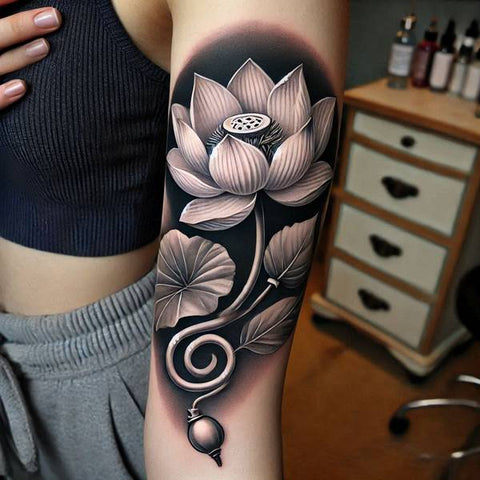 28 Refreshing Lotus Flower Tattoo Ideas 27