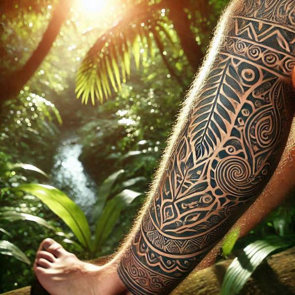 Maori Tattoo On Leg89df
