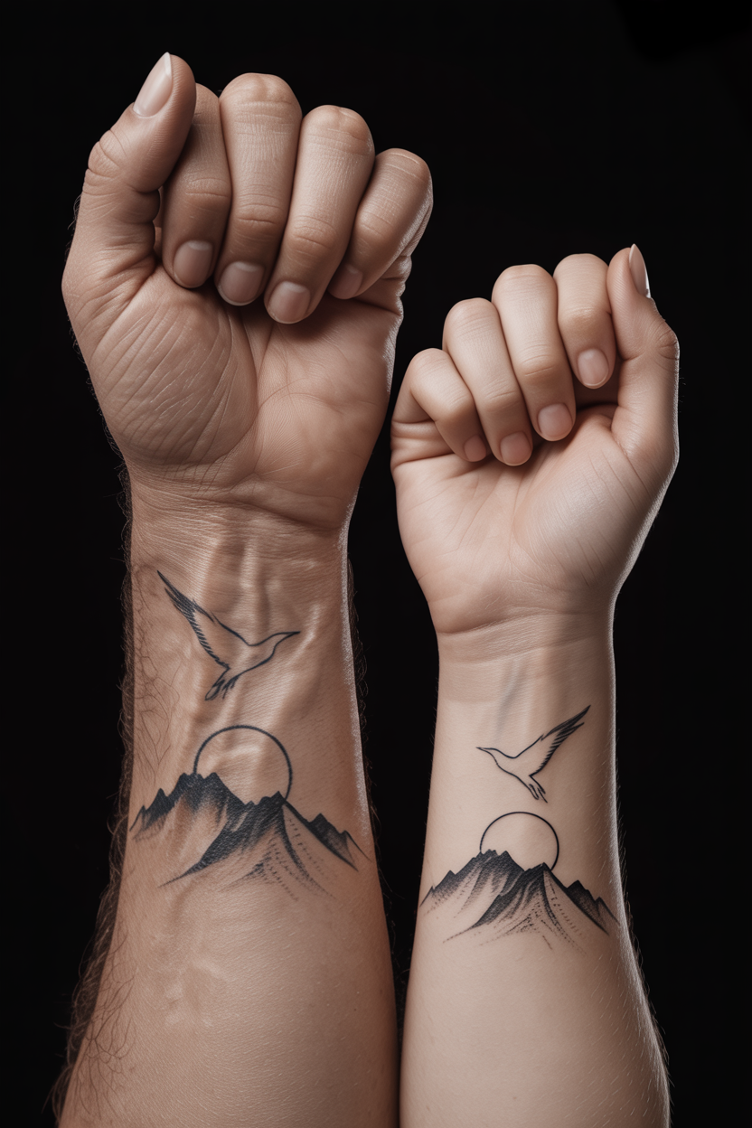 Matching Father And Son Tattoo