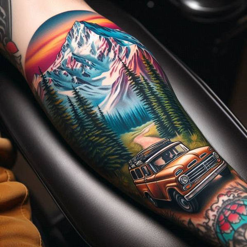 14 Charming Car Tattoo Ideas 22