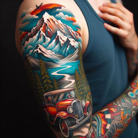 14 Charming Car Tattoo Ideas 23