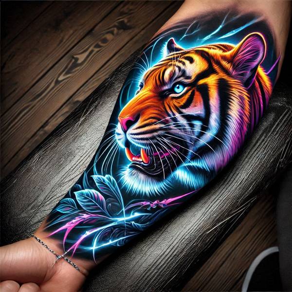 37 Trembling Tiger Tattoo Ideas To Feel Like The King Of The World 34 Neon Tiger Tattoob6e5