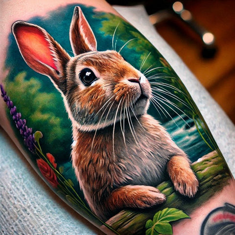 28 Rabbit Tattoo Ideas To Immerse Yourself In Nature 25