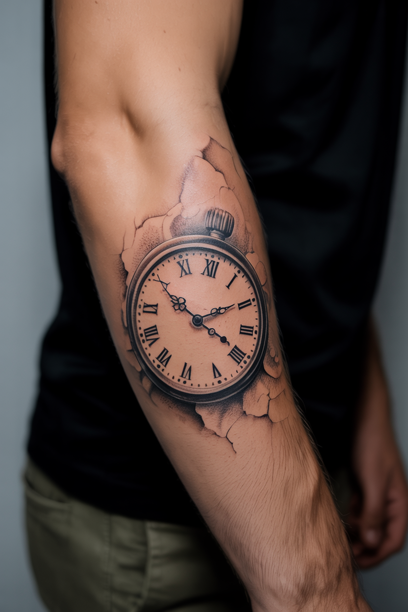 Pocket Clock Tattoo 2