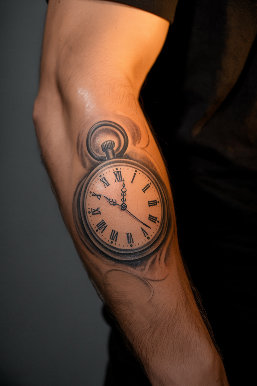 Pocket Clock Tattoo