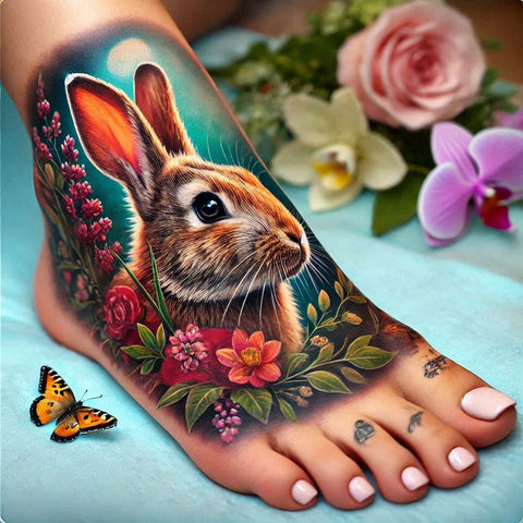 28 Rabbit Tattoo Ideas To Immerse Yourself In Nature 6