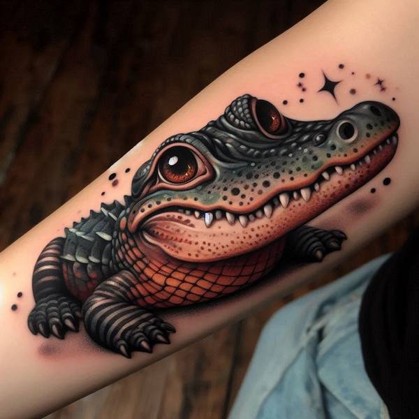 15 Powerful Alligator Tattoo Ideas To Entertain Your Morbid Curiosity 11 Realistic Alligator Tattoo74ca