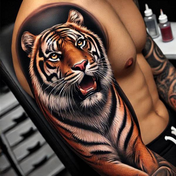 37 Trembling Tiger Tattoo Ideas To Feel Like The King Of The World 26 Realistic Tiger Tattoo054b
