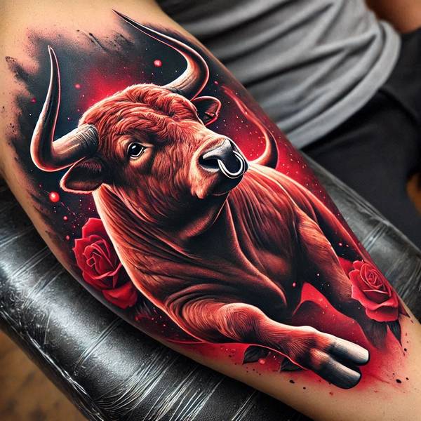 23 Invincible Bull Tattoo Ideas To Obliterate Your Fears And Worries 13 Red Bull Tattoo 10758