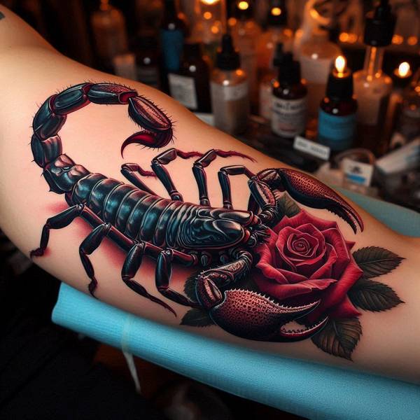 20 Ferocious Scorpion Tattoo Ideas 7 Rose Scorpion Tattoo 18211