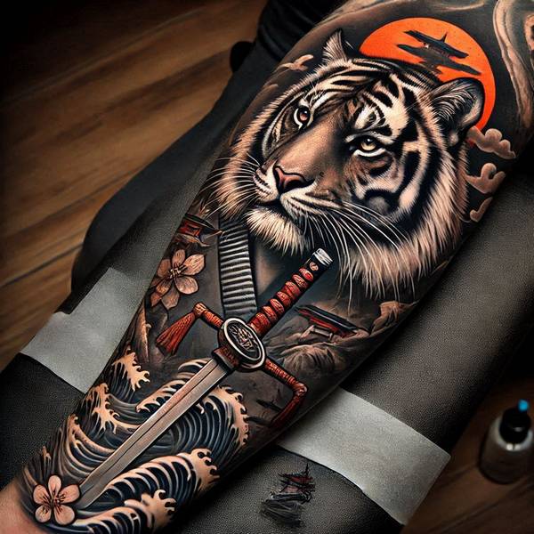 37 Trembling Tiger Tattoo Ideas To Feel Like The King Of The World 36 Samurai Tiger Tattoob826
