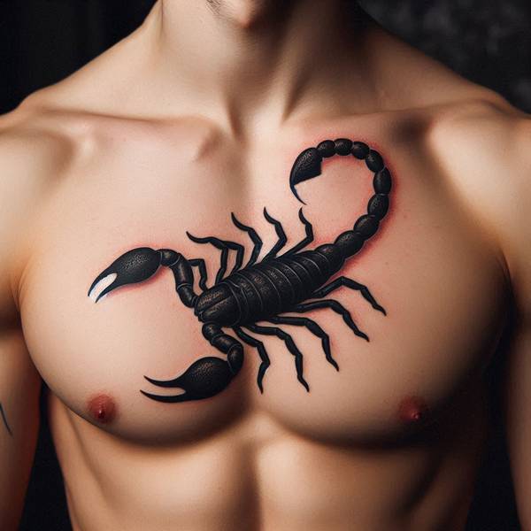 20 Ferocious Scorpion Tattoo Ideas 21 Scorpion Chest Tattoo0e25