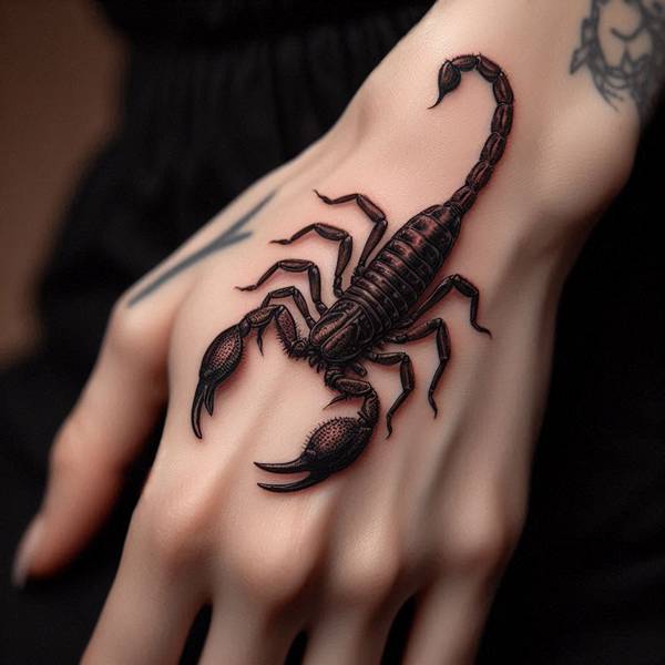 20 Ferocious Scorpion Tattoo Ideas 1 Scorpion Hand Tattoo 1 b1144bf0 e4b3 4301 8f1c 8f2beb341665dea4