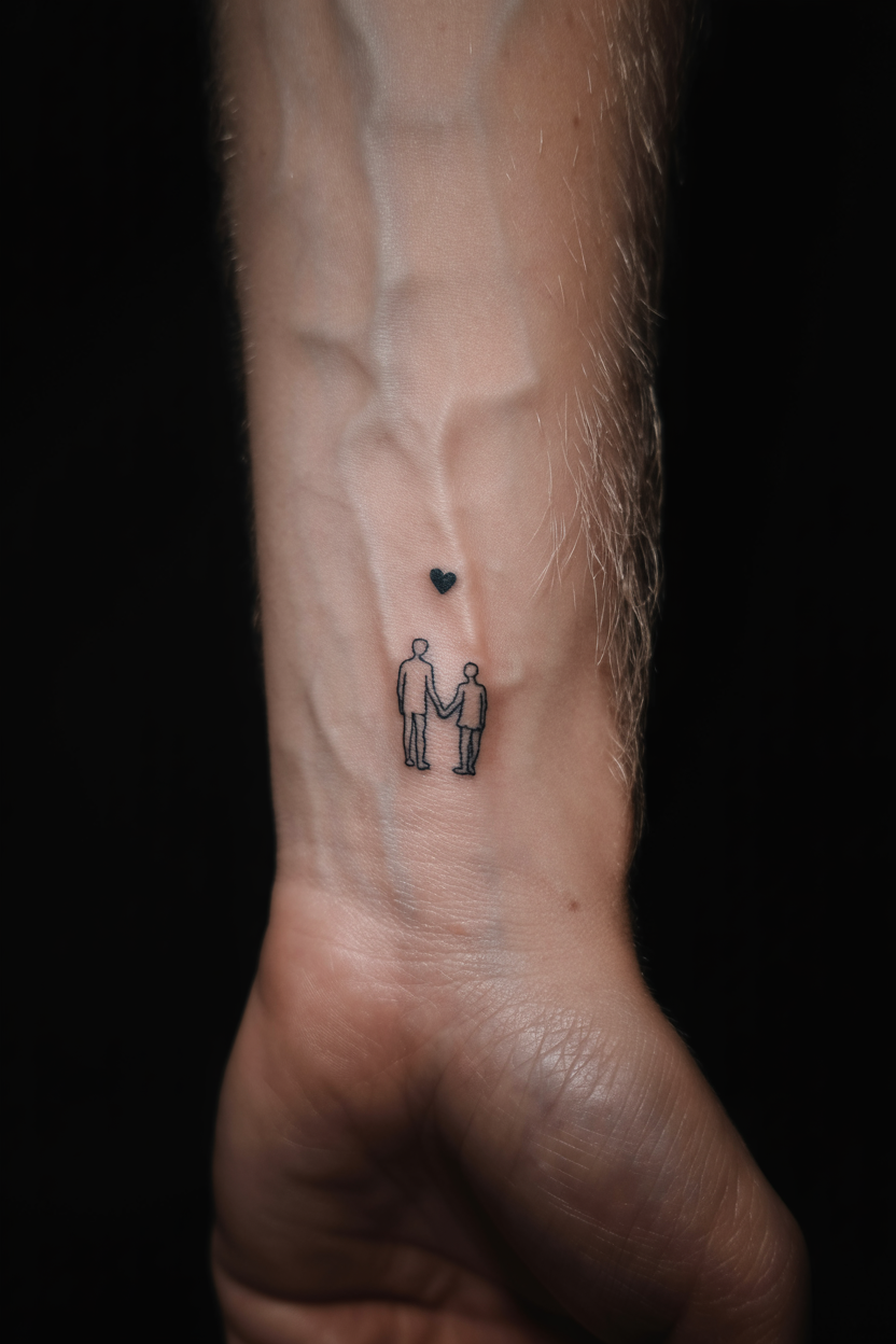 Simple Father And Son Tattoo