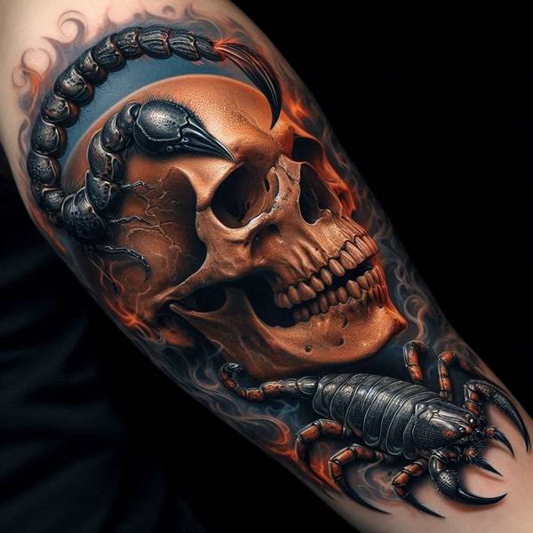 20 Ferocious Scorpion Tattoo Ideas 13 Skull And Scorpion Tattoo99c6